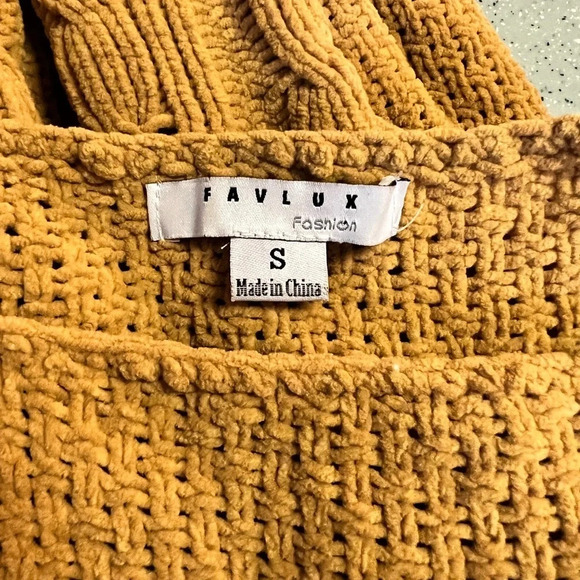 🛍️ Mustard yellow FAVLUX sweater size S. - Picture 9 of 13